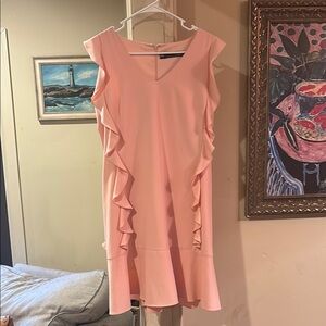 Elegant Pink Ruffle Dress